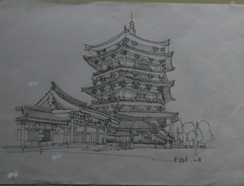 环艺系千张速写展作品欣赏-西安美术学院